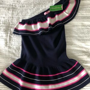 🆕NWT Lilly Pulitzer One Shoulder Ruffle Peplum